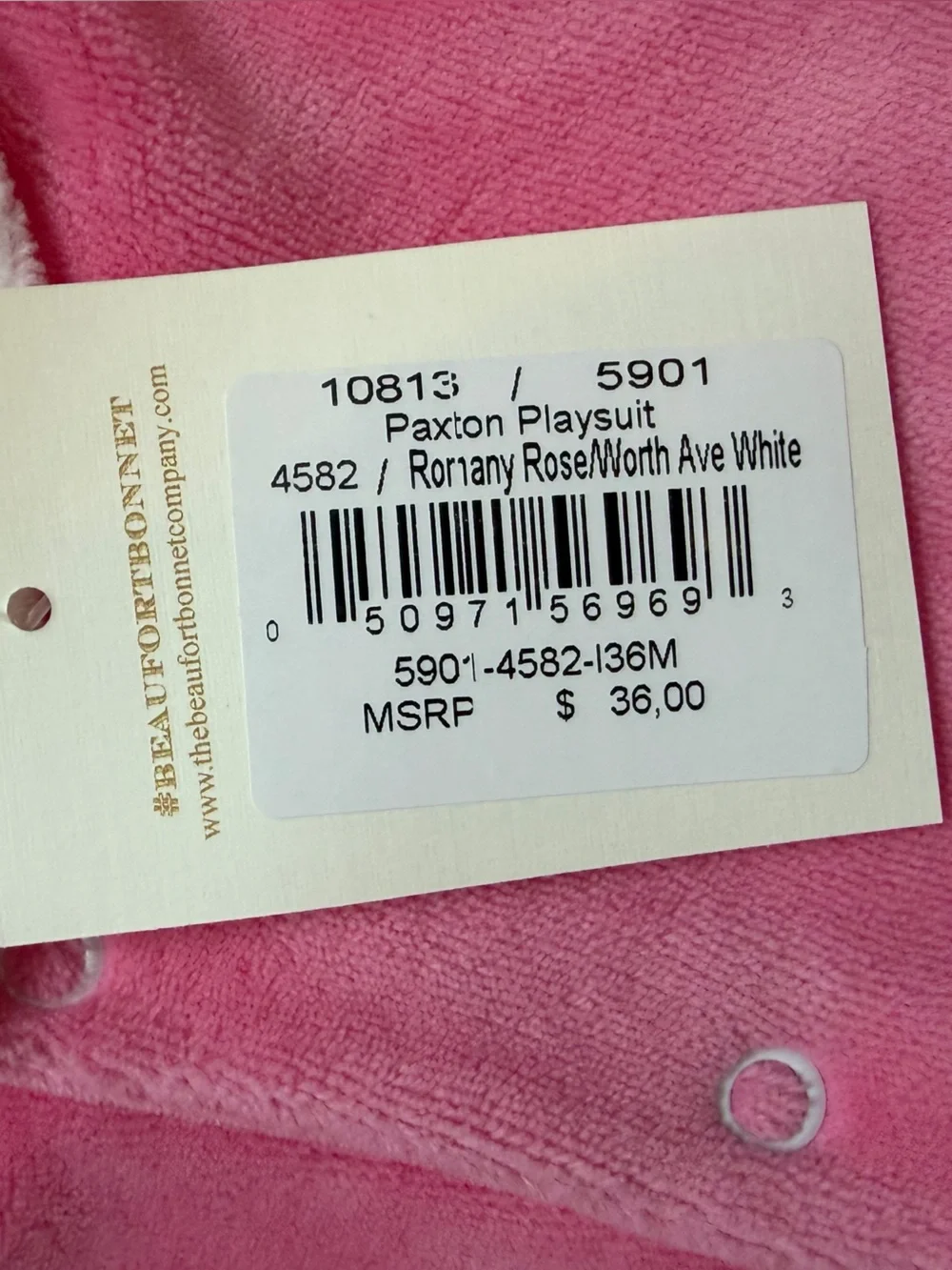 NWT TBBC Pink Cozy Velour Full Length Paxton Playsuit Jumpsuit Romper Girls 3-6M